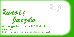 rudolf jaczko business card