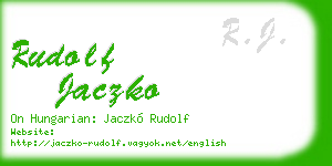 rudolf jaczko business card